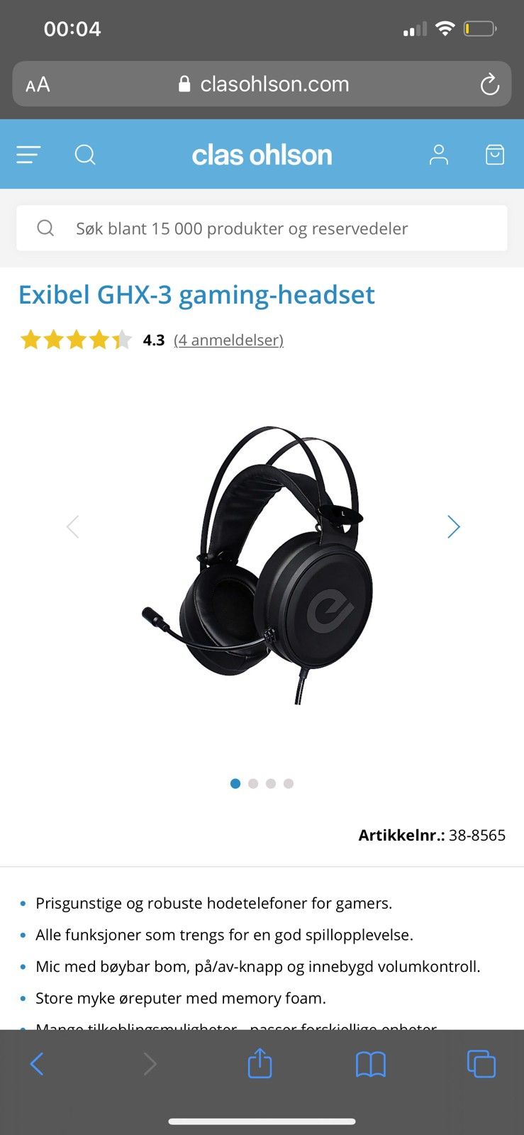 gaming headset | FINN.no Høykompatibelt gamingheadset med rettet mikrofon | FINN.no