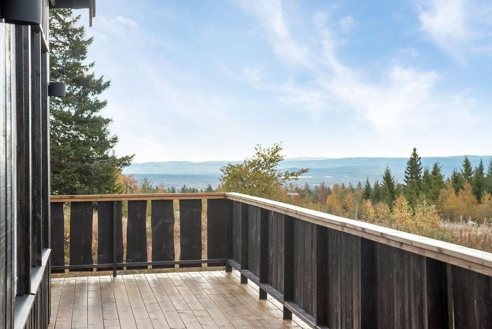 Utsikt fra terrasse Galleribilde