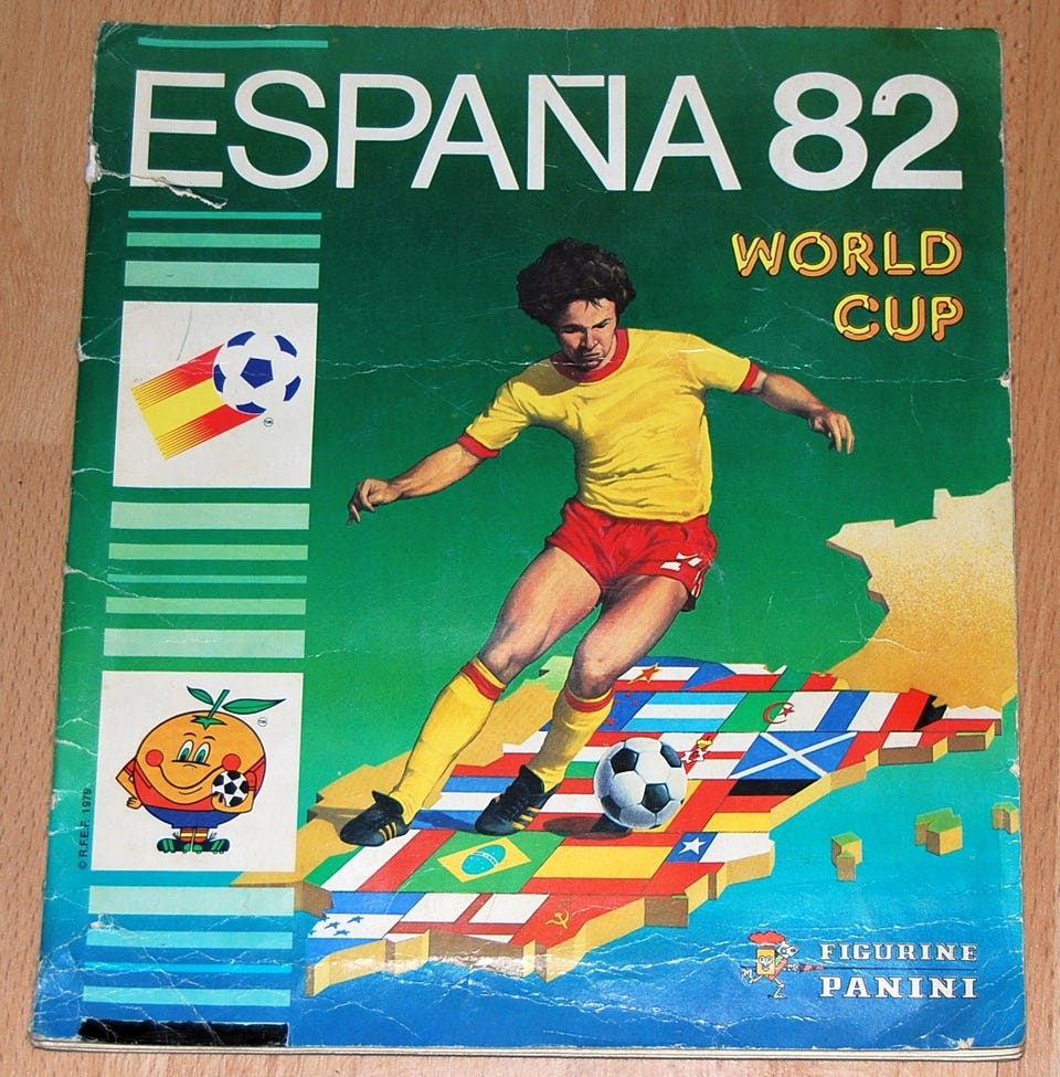 1982年スペイン・ワールドカップ決勝チケットと新聞付き 1982年スペイン・ワールドカップ決勝チケットと新聞付き