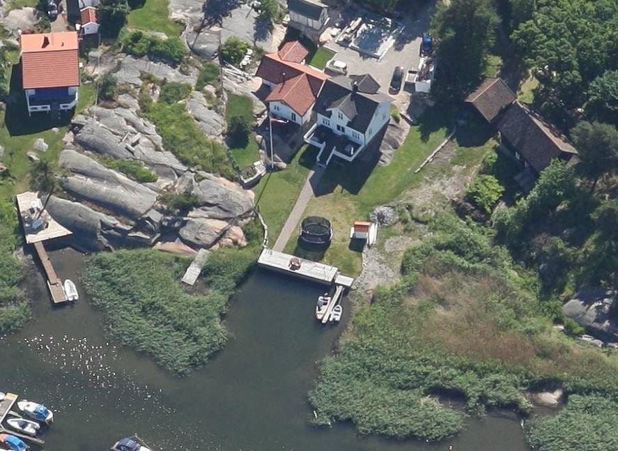 Huset sett ovenfra Galleribilde