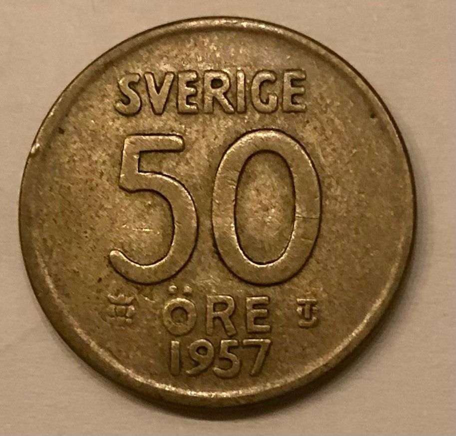 Sverige 50 øre 1907 SØlv 3453 AÆ Finn Torget