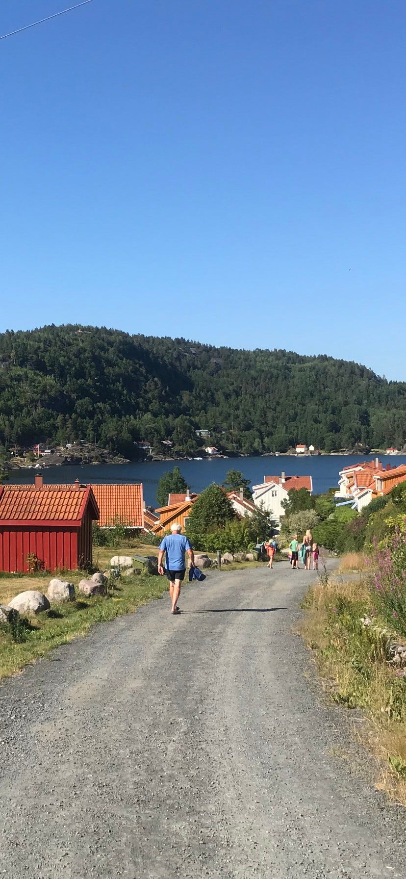 Vei ned til felles sandstrand Galleribilde