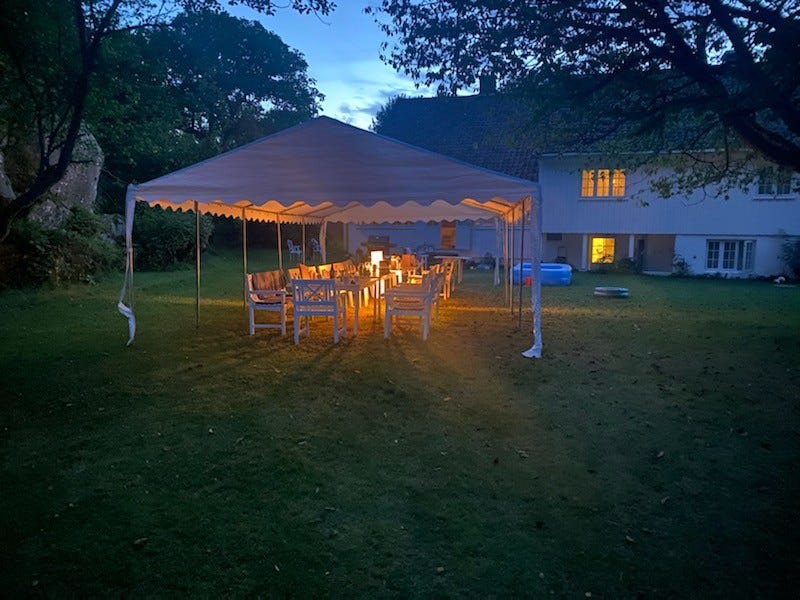 Partytelt i hagen Galleribilde