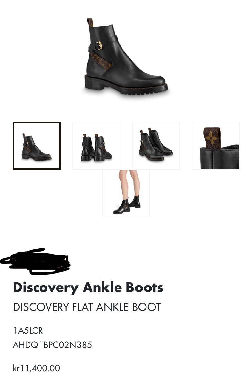 Louis Vuitton Discovery flat ankle 