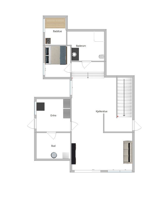 Plantegning underetasje Galleribilde