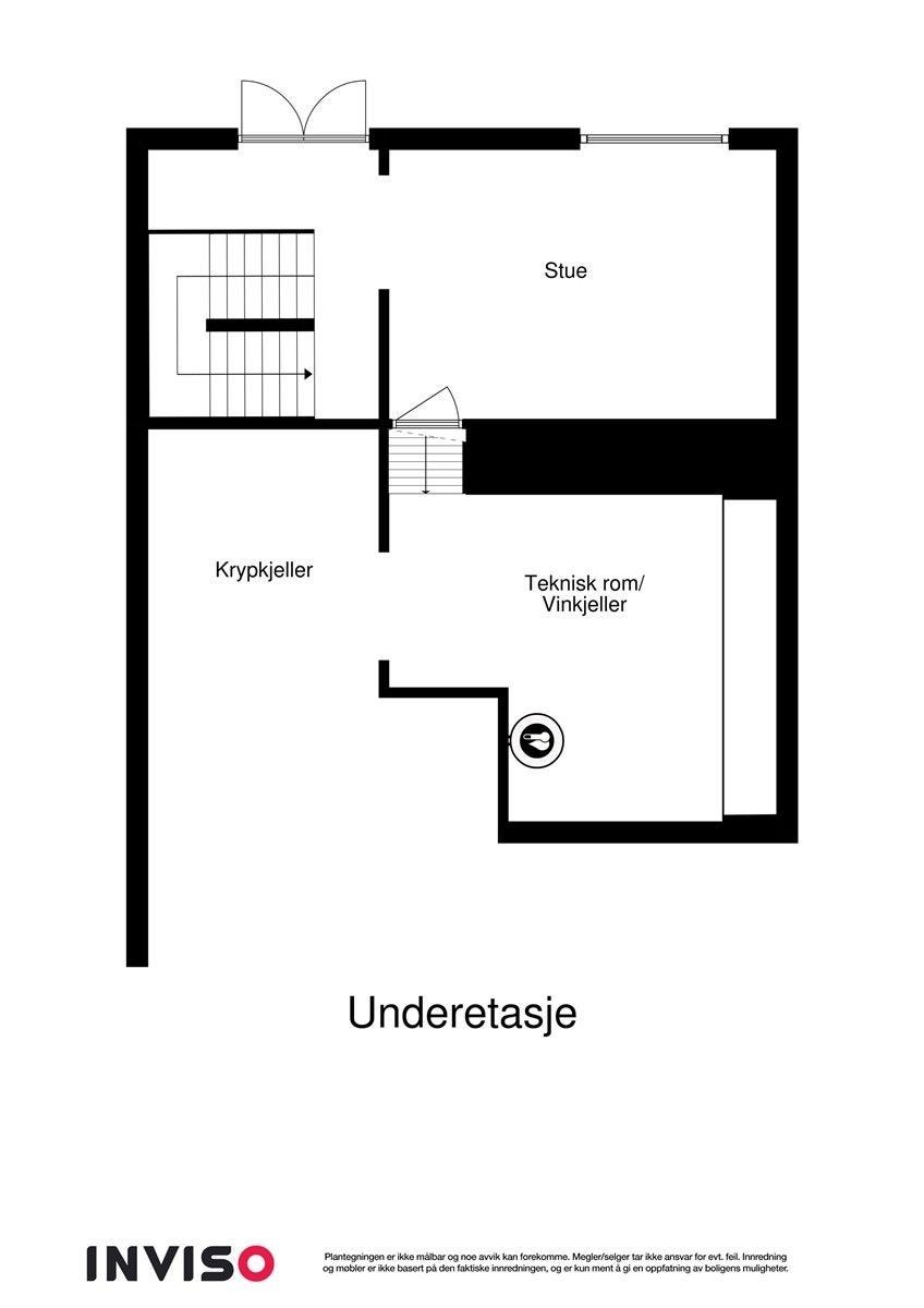 Underetasjen. Også «kjeller»-stua har flott havutsikt. Her er det en dobbel sovesofa med gode madrasser. Det er ingen dør mellom dette rommet og hovedetasjen. Galleribilde