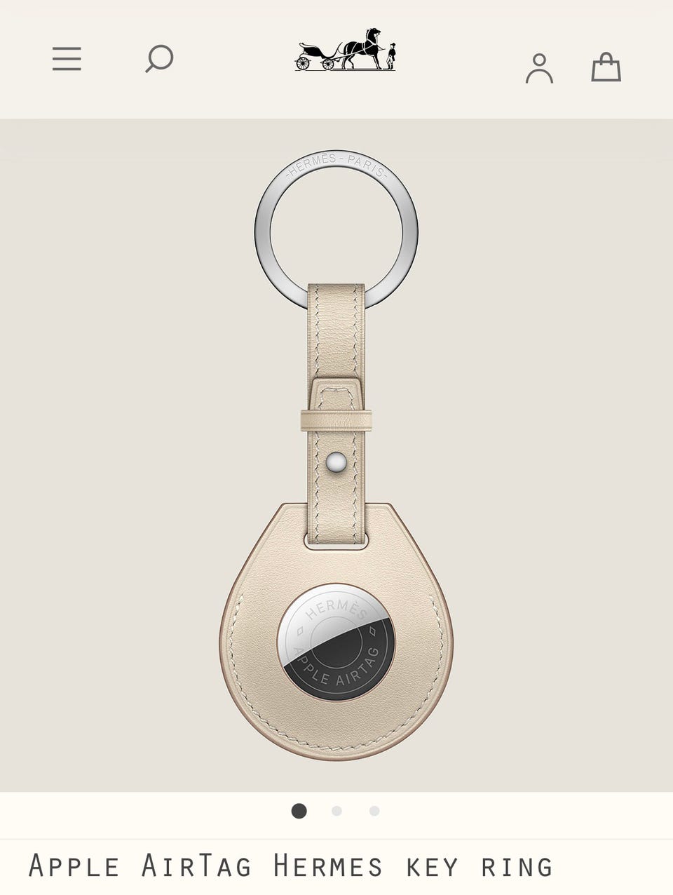 Apple AirTag Hermes key ring Beton | FINN-torget
