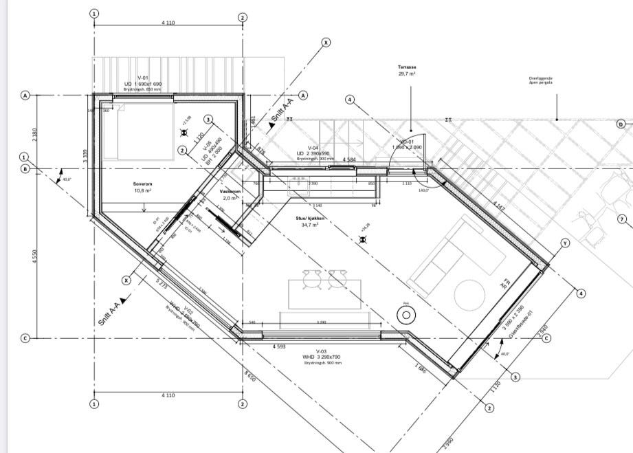 Plantegning hovedhytta Galleribilde