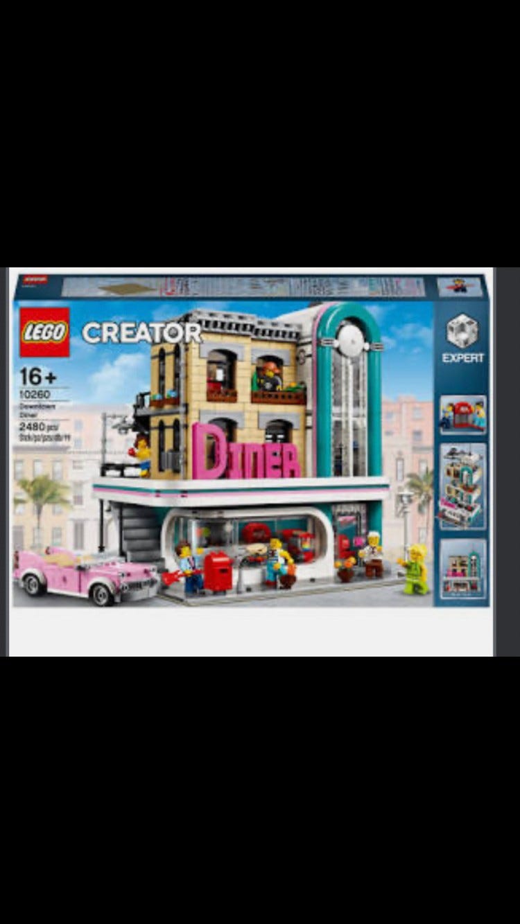 Downtown Lego Expert Diner Set Lego Diner 10260 Lego Set Downtown