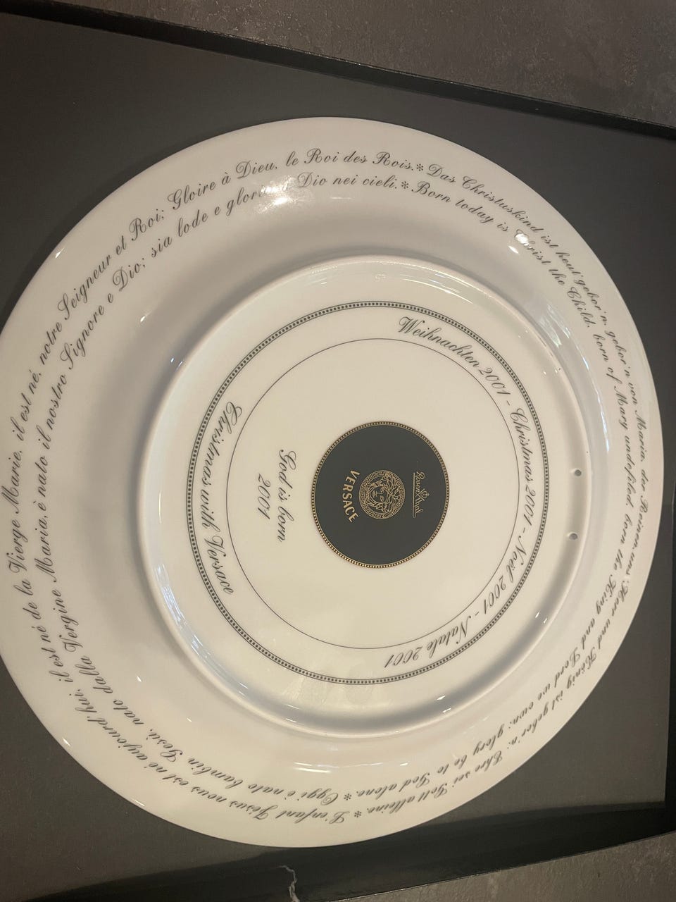 Eksklusiv Versace Rosenthal tallerken 2001 “God Is Born