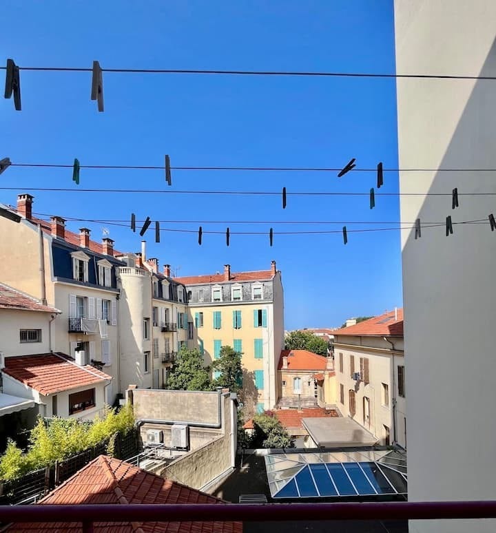 Terrasse mot bakgård. God håndkle tørk :) Galleribilde