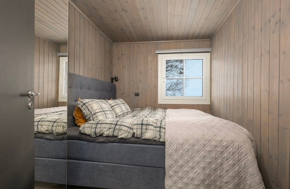 Hovedsoverom, her er det helt ny kontinentalseng 180x200 (grå ikke blå som på bildet) Galleribilde