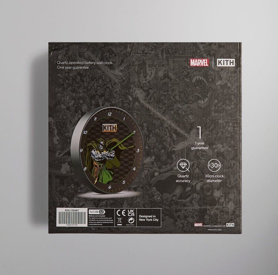 KITH Marvel wall clock 時計 ヴィラン Marvel Kith Dr Doom Wall Clock | FINN-torget