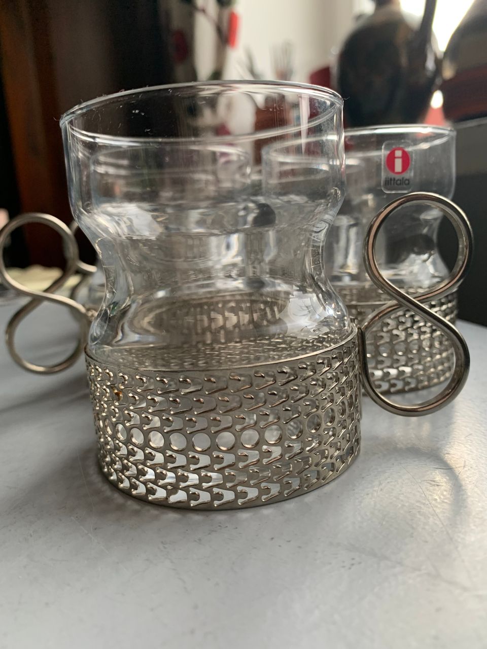 【未使用】 Tsaikka Timo Sarpaneva 1957 1957 Tsaikka Iittala Crystal With Holders Timo Sarpaneva Set