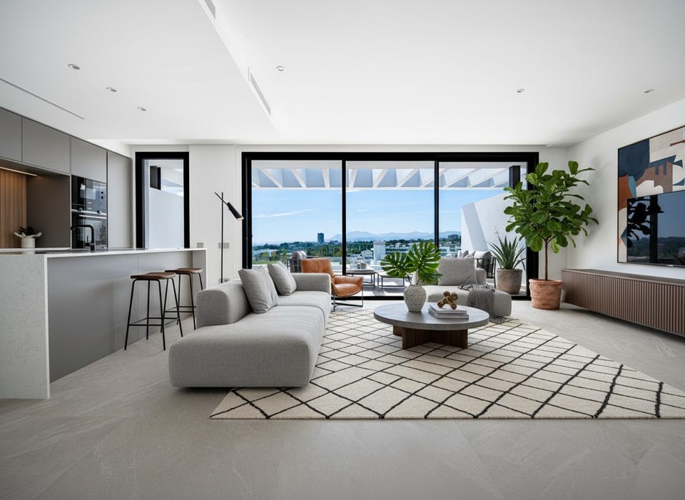 Eksklusiv nybygg-penthouse med privat takterrasse og basseng i Marbella – panoramautsikt og resortfasiliteter – bilde 2
