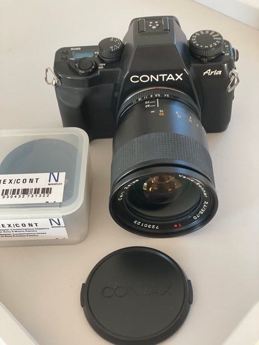 Contax Aria + Vario Sonnar 3,4/35-70mm + acc. | Analogt kamera