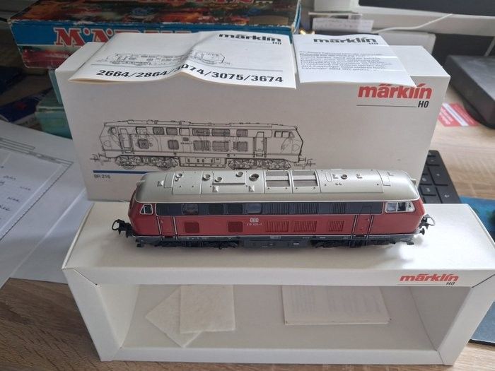 MARKLIN HO 3075 DB 216 025-7 ディーゼル Märklin H0 3075 Diesellok BR 216 025-7 DB, 59,99 €
