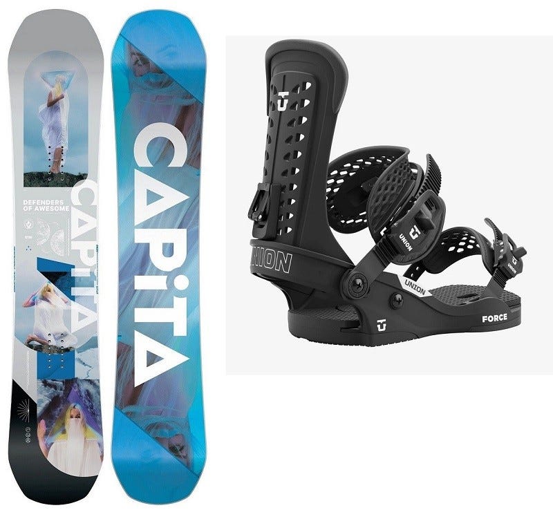 【2点セット】capita DOA✖️union force CAPITA DOA148, UNION FORCEセット Snowboard Set CAPITA DOA