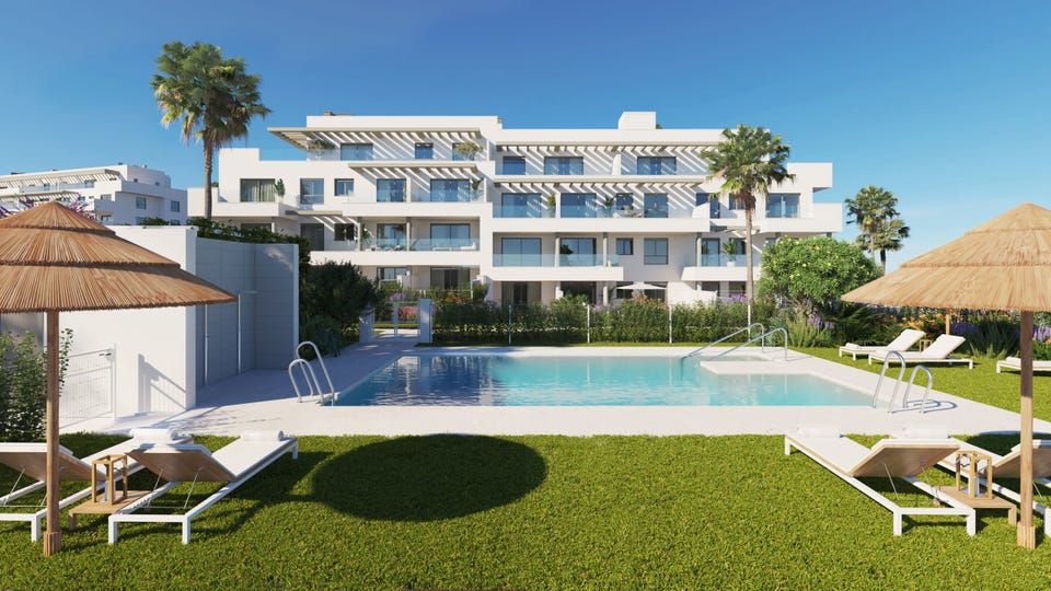 Nybygg - Mijas Costa - Ny leilighet i 3. etasje med havutsikt - kun 200 m til strand, butikker og restauranter – bilde 3