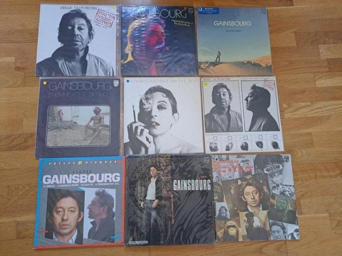 Serge Gainsbourg - Great collection of with 1 box set + 7 x LPs +
