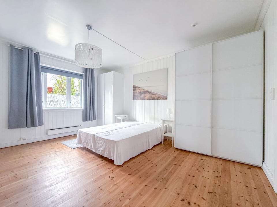 Bedroom no. 2 with room for a double bed and wardrobe.