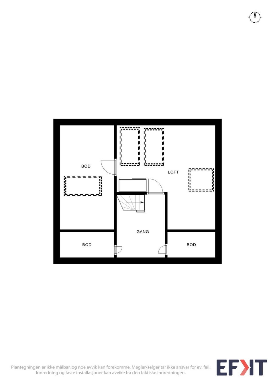 Plantegning loft.