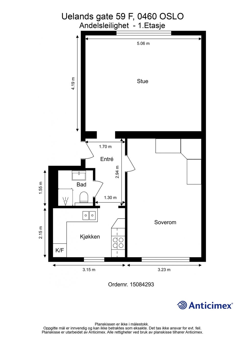 Stor, pen og gjennomgående 2-roms | Nytt bad 2017 | "Walk-in-closet" | Fyring og varmtvann inkl | Ingen dok.avg. — bilde 20