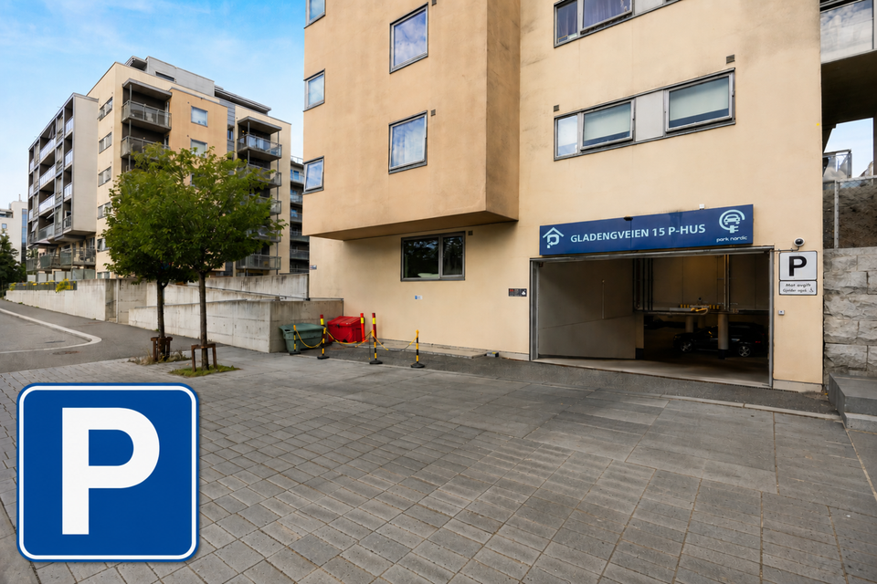 4 stk faste parkeringsplasser igjen for salg (9 stk solgt) i oppvarmet garasjeanlegg under Gladengveien 15 på Ensjø! — bilde 11
