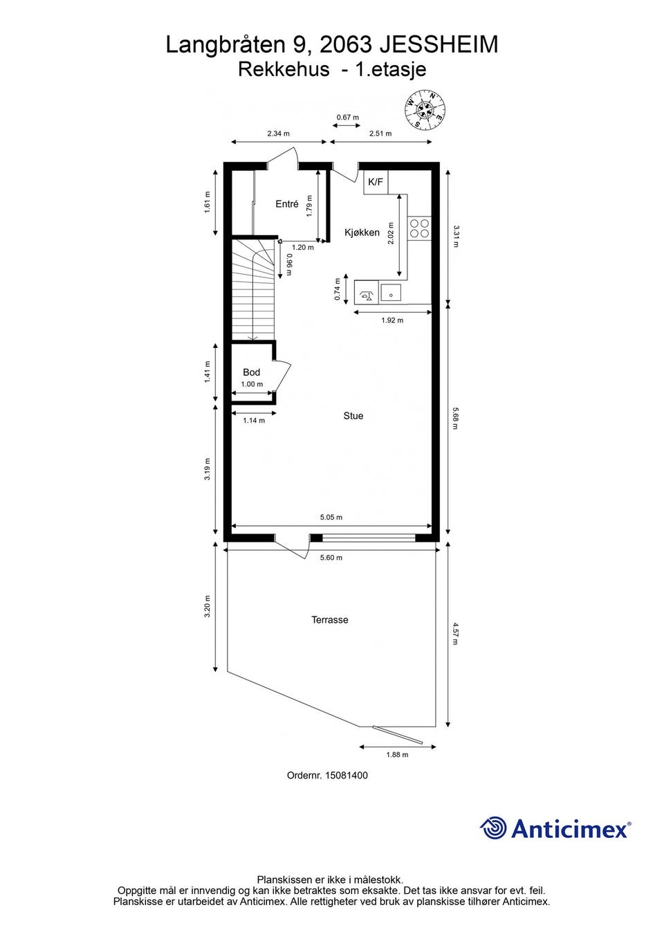 Plantegning 1. etasje.