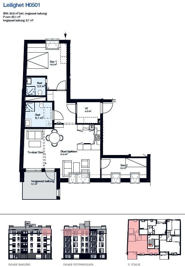 Floor plan of the flat.