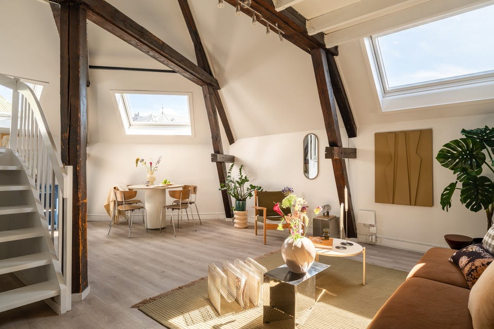 En koselig loftsleilighet med god og moderne standard.
