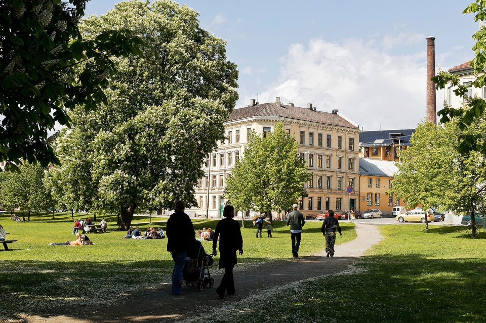 Nærområde: Kort gangavstand til flere parker og grøntområder.