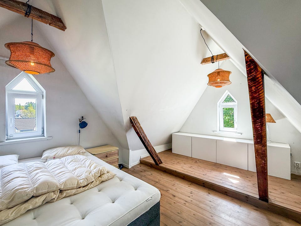 Mange fine små detaljer med skråtak