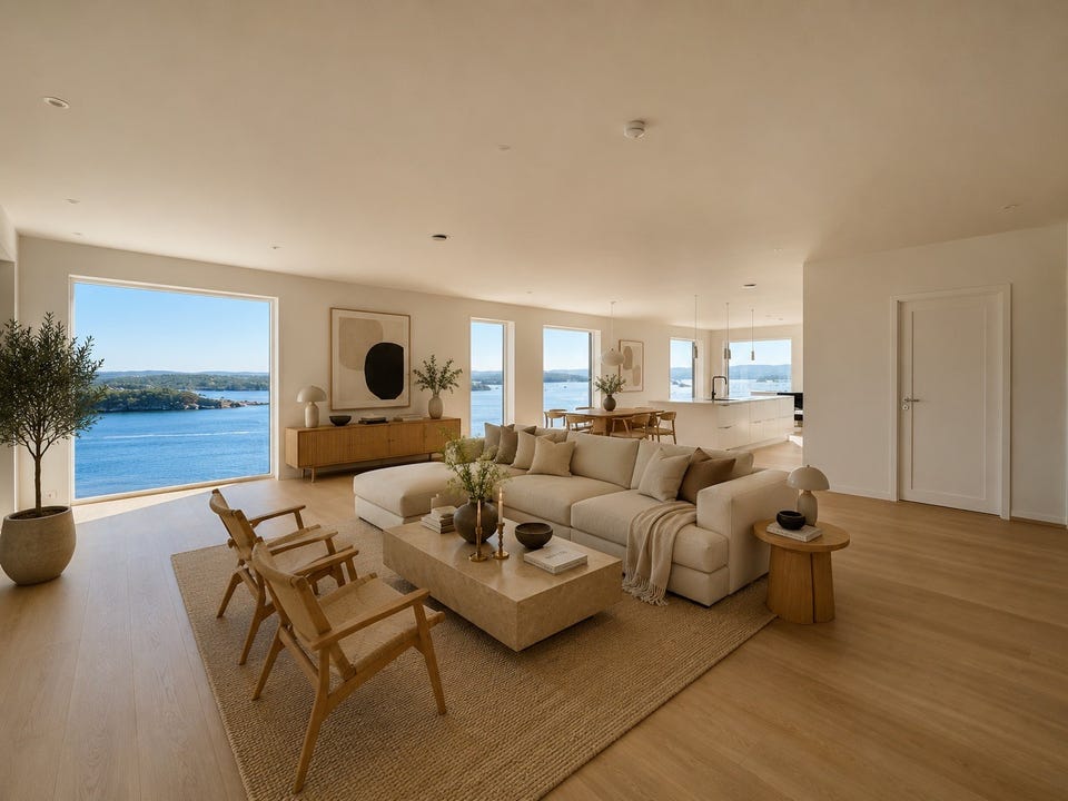 The image is digitally furnished and for illustration only. The furniture and décor shown are not included. Digital furnishing may result in minor deviations from the home's actual layout, colours and details. We encourage interested parties to see the home
