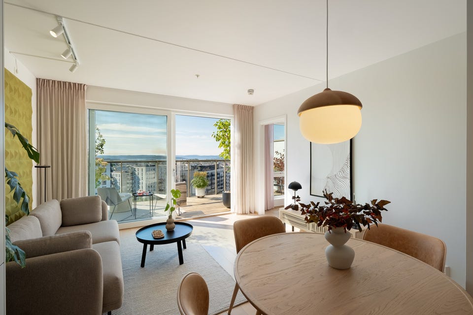 Her kan du flytte rett inn i en moderne toppleilighet!