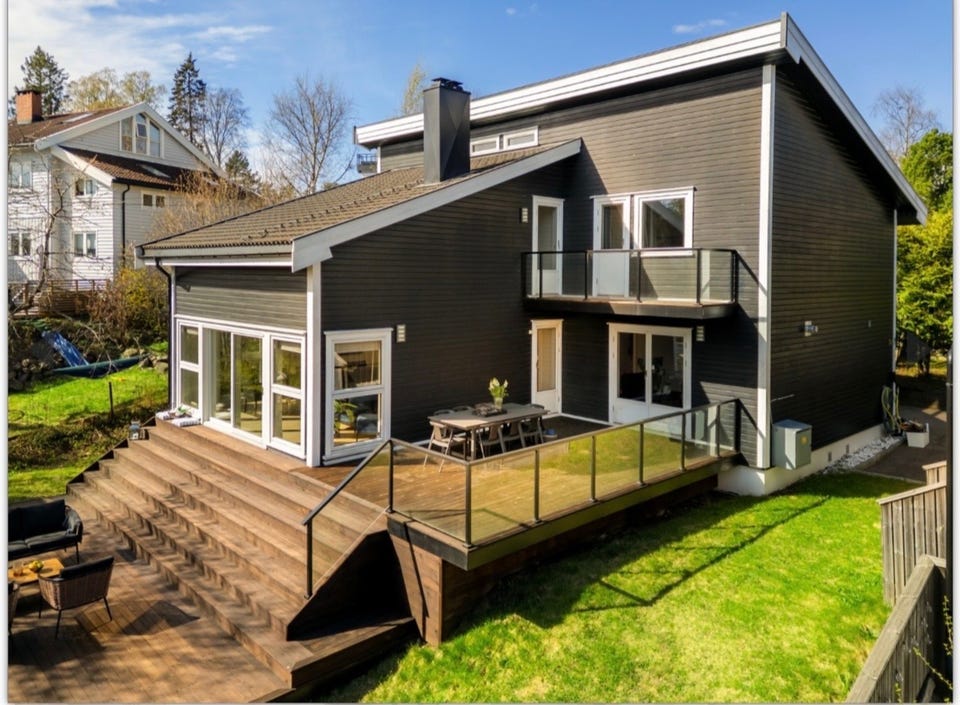Flott og innholdsrik enebolig på Korsvoll + stor utleiedel, garasjeplass, solrik terrasse & hage mot syd. Barnevennlig