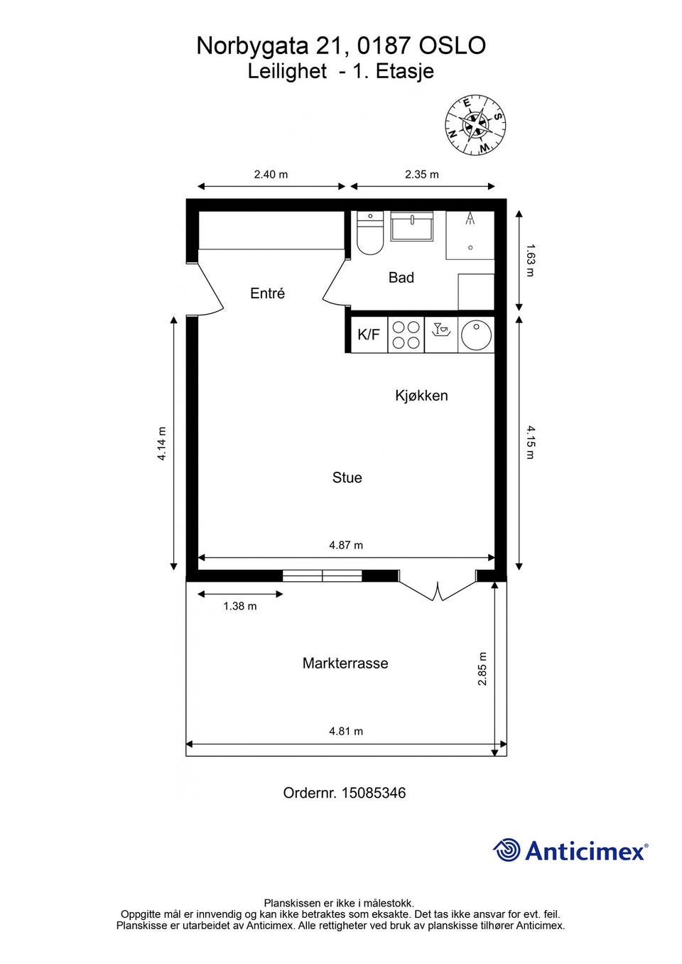 Må ses! Perfekt for førstegangskjøpere! 14 m2 markterrasse /​ Varmtvann inkludert /​ Ingen forkjøpsrett /​ Svært sentral — bilde 22