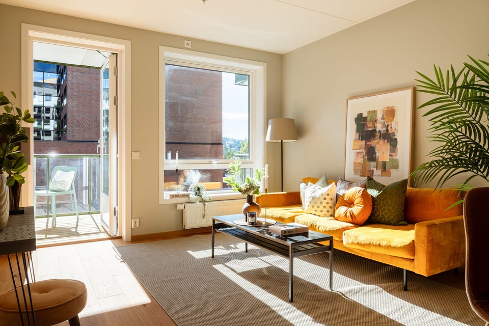 Ny 2-roms selveier med 7 m² balkong | Felles takterrasse | Helsfyr T i gangavstand