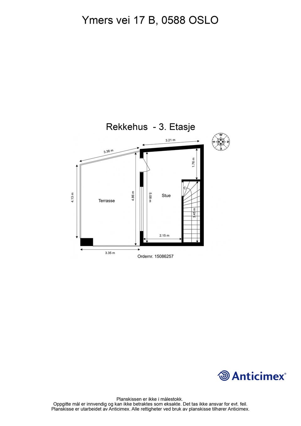 Plantegning 3. etasje.