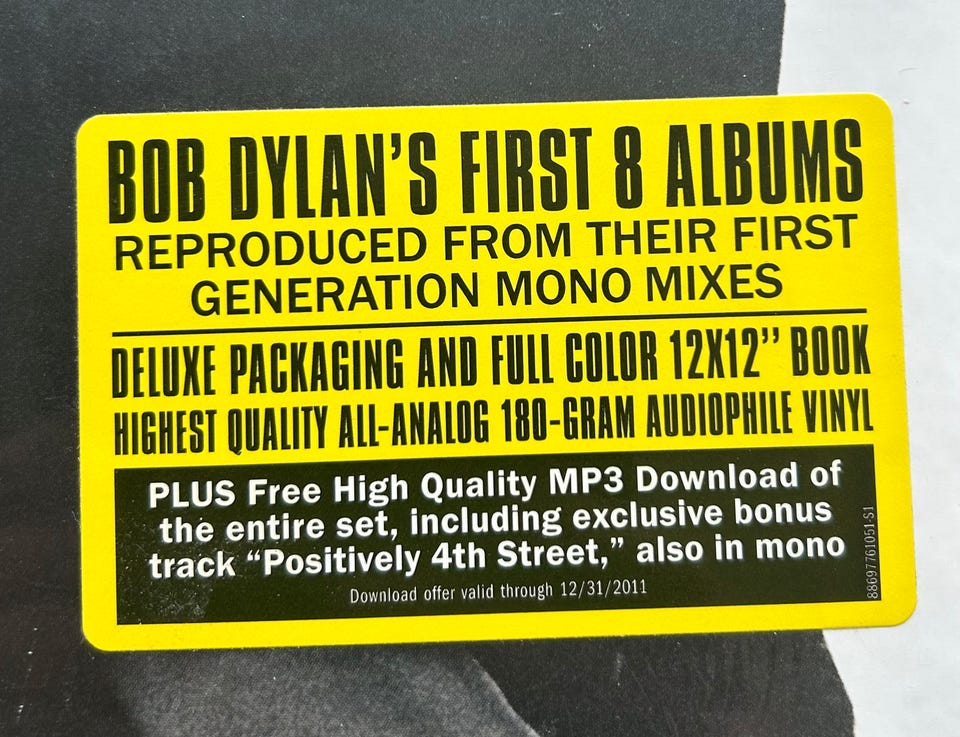 黒砂糖Bob Dylan original mono 8LP Box BOB DYLAN The original mono recordings 8x 12