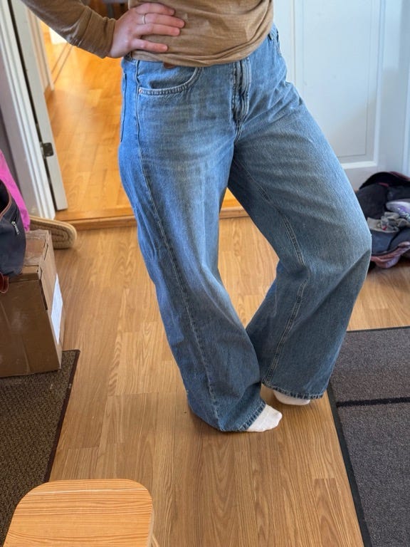 Wide leg high waist jeans 29x32 Cubus FINN-torget