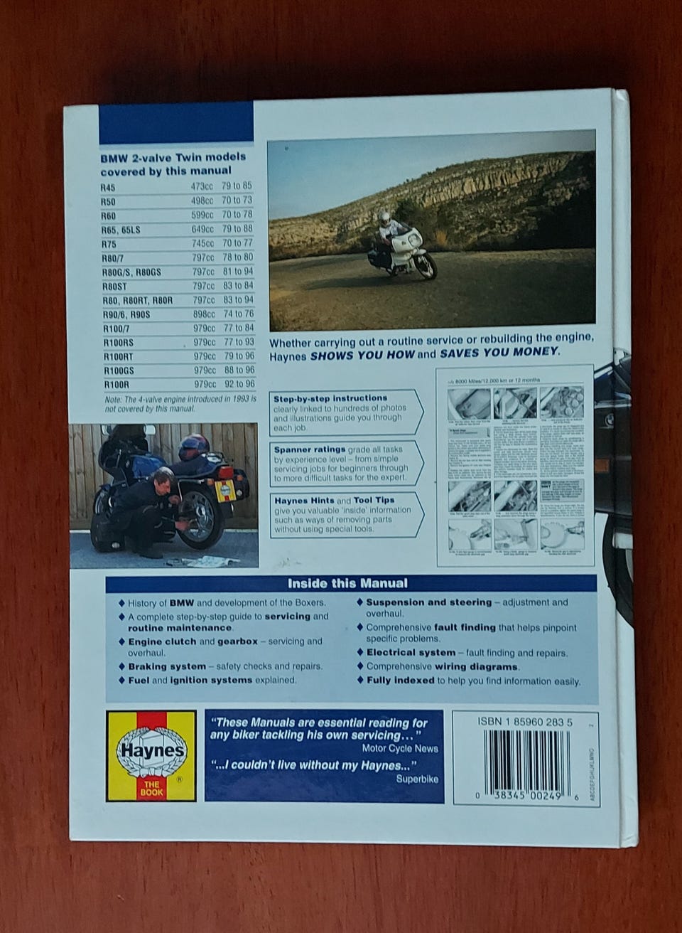 Haynes - BMW 2-valve Twins, '70 to '96, Service & Repair