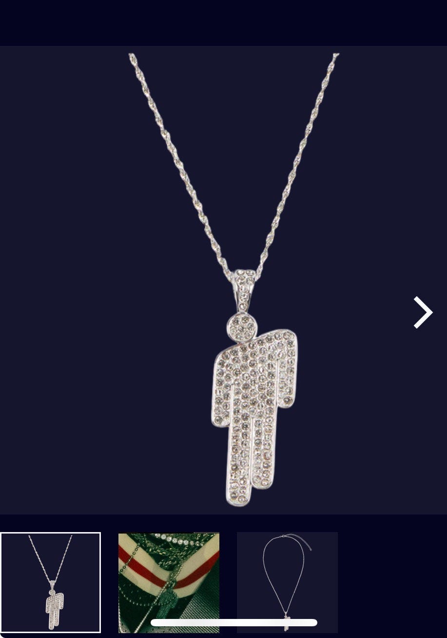 Pendant Blohsh Chain Necklace Billie Eilish Pendant COLLIER
