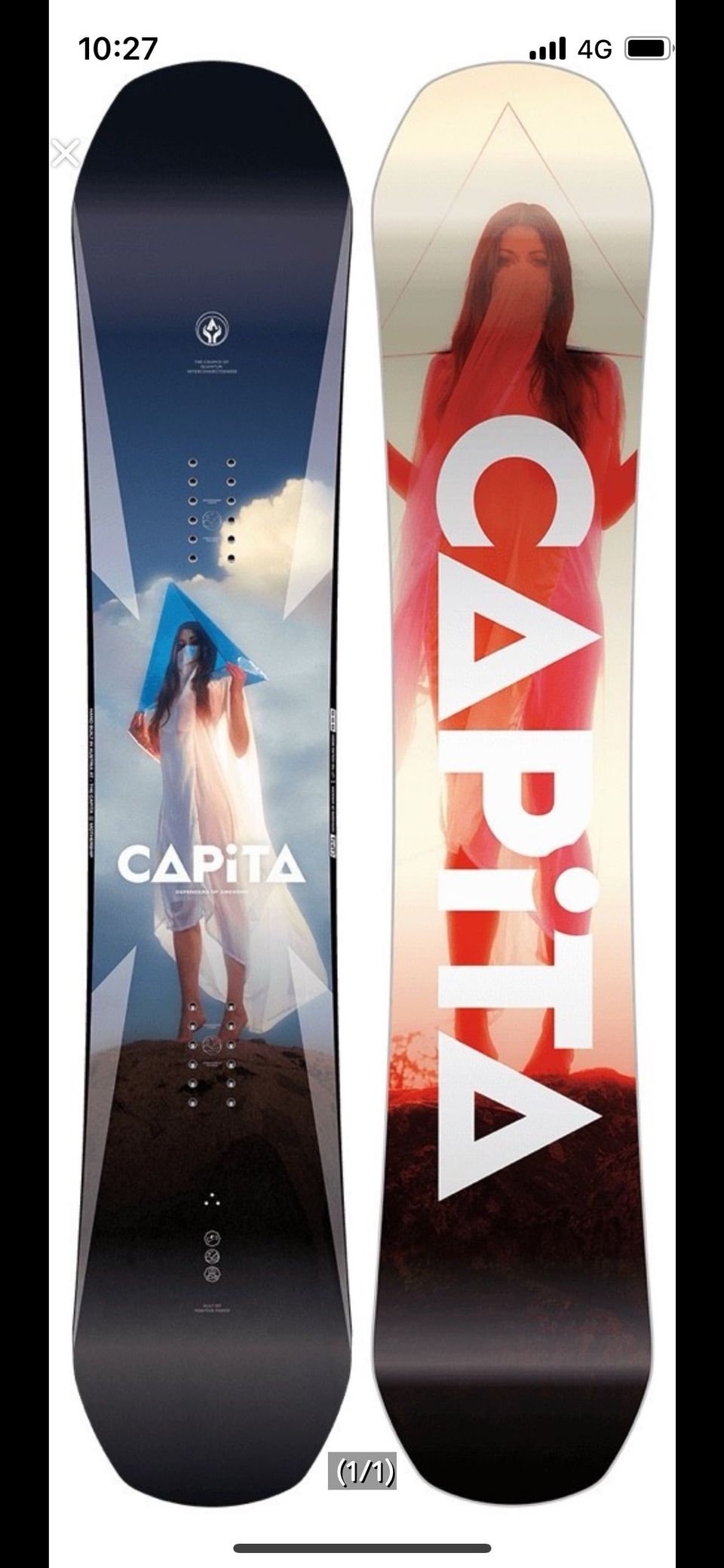 Capita DOA 154 cm snowboard + Burton Step On bindinger