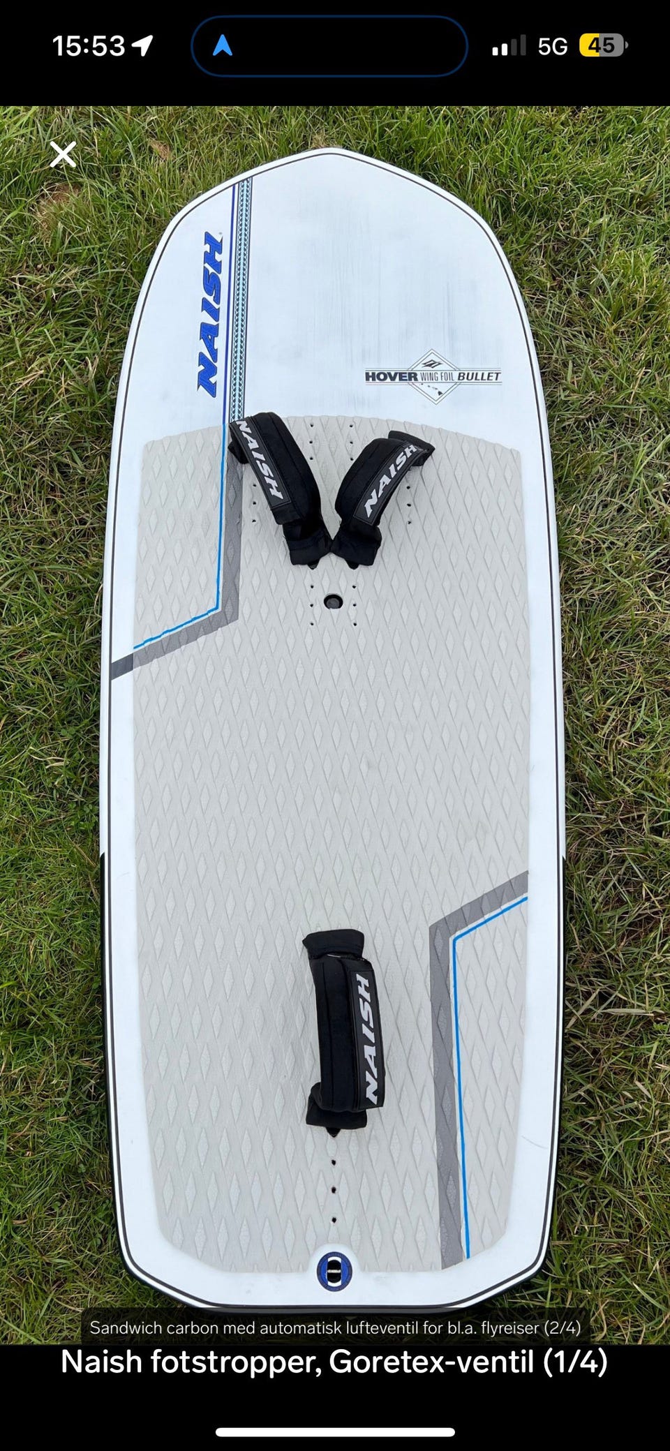 サーフィン・ボディボード Naish S27 HOVER WING FOIL Bullet 65L S27 Naish Hover Carbon Ultra Foil Wing and Sup Foil Board