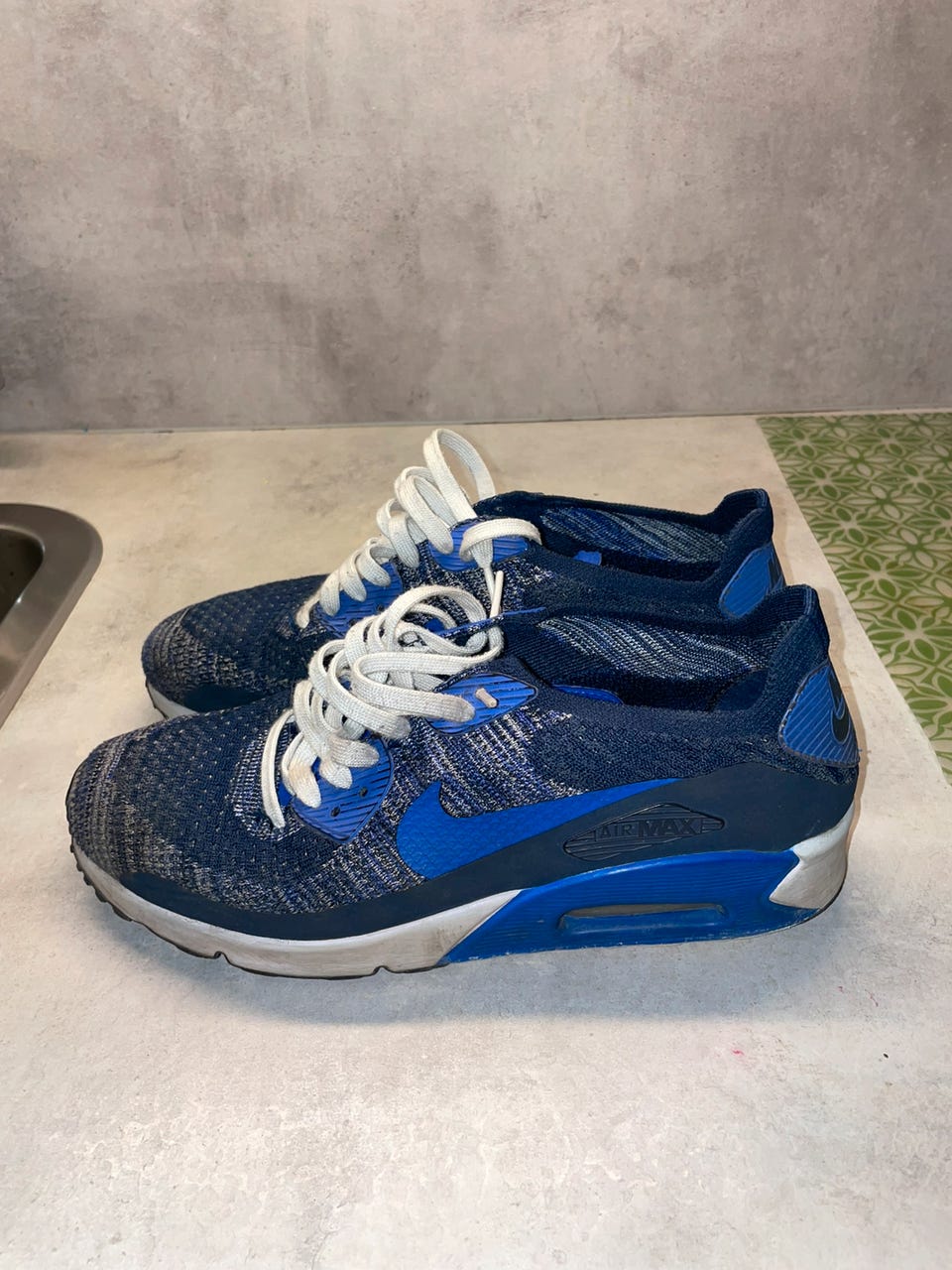 Basketball Shoes Air Max 90 Ultra Flyknit Blue Nike Air Max Ultra