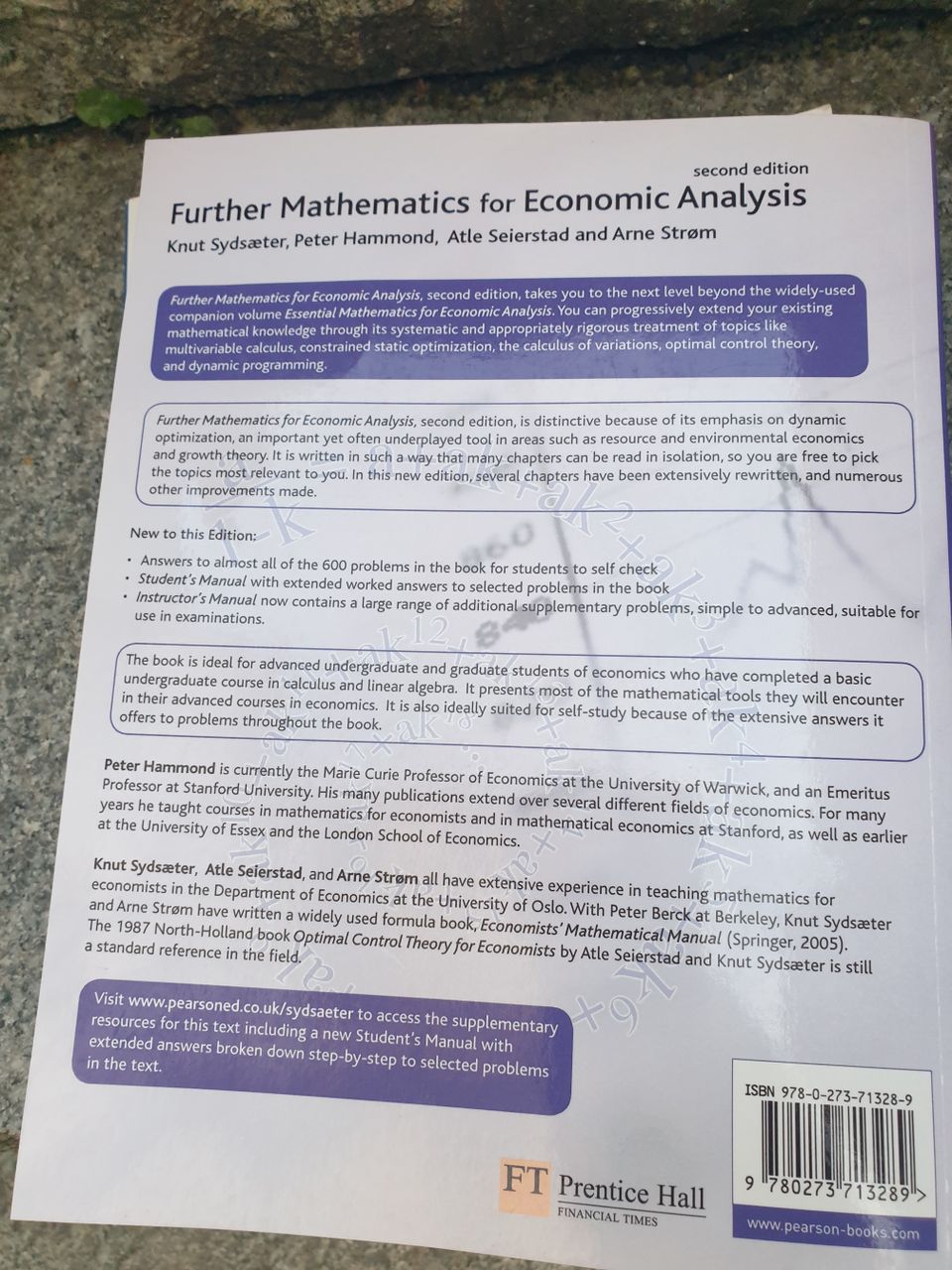 洋書 Further Mathematics for EconomicAnalysis Further Mathematics For Economic Analysis: 9780273655763