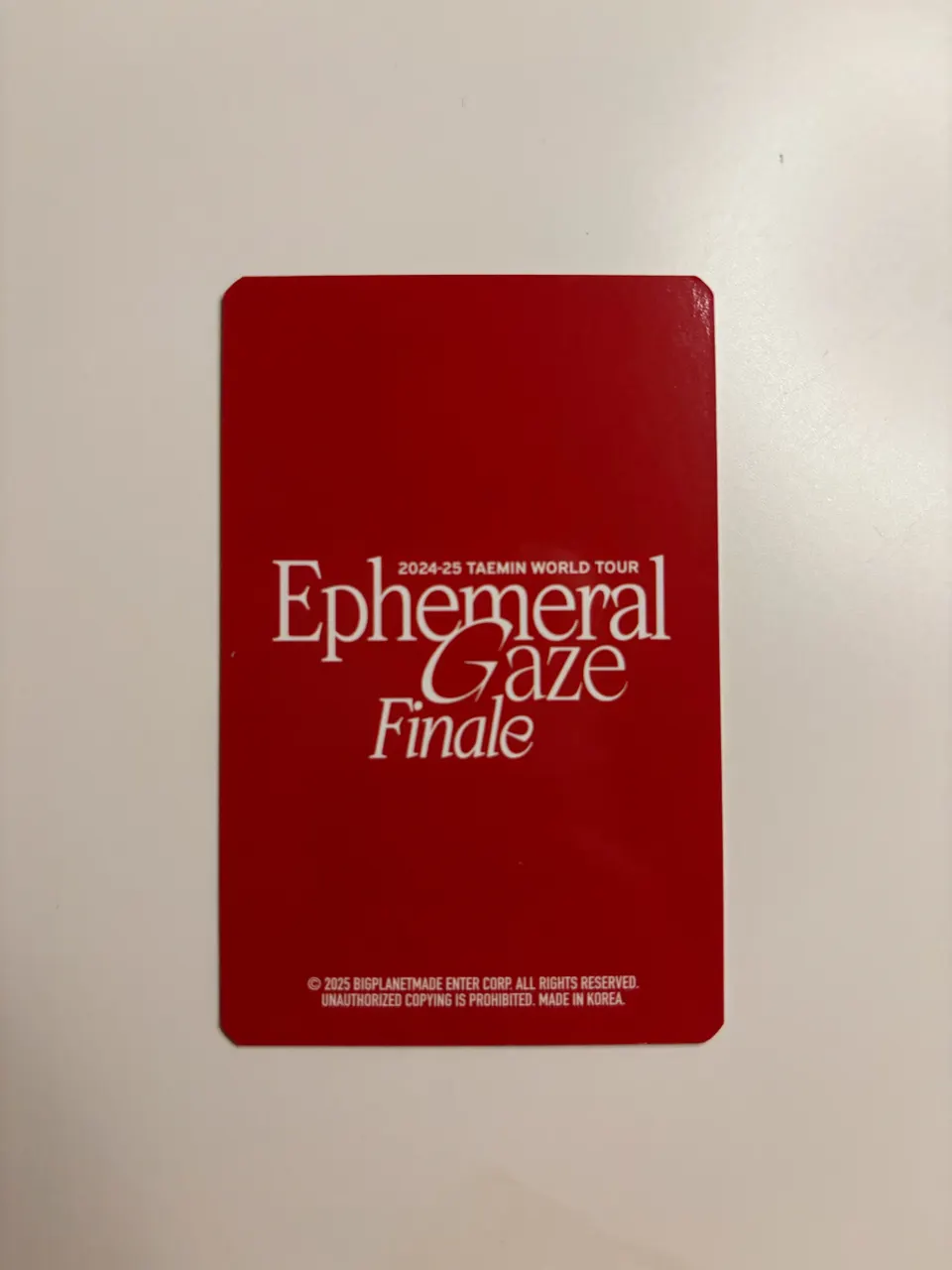 テミン Ephemeral Gazeソウルファイナル ＭＤ購入特典トレカコンプ テミン Ephemeral Gazeソウルファイナル MD購入特典トレカ