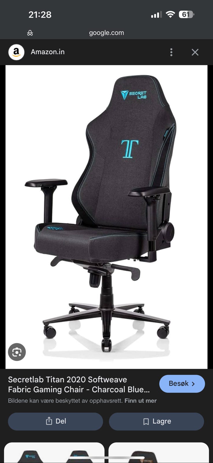 Softweave Charcoal Blue Secretlab Omega Blue Office Chair Omega