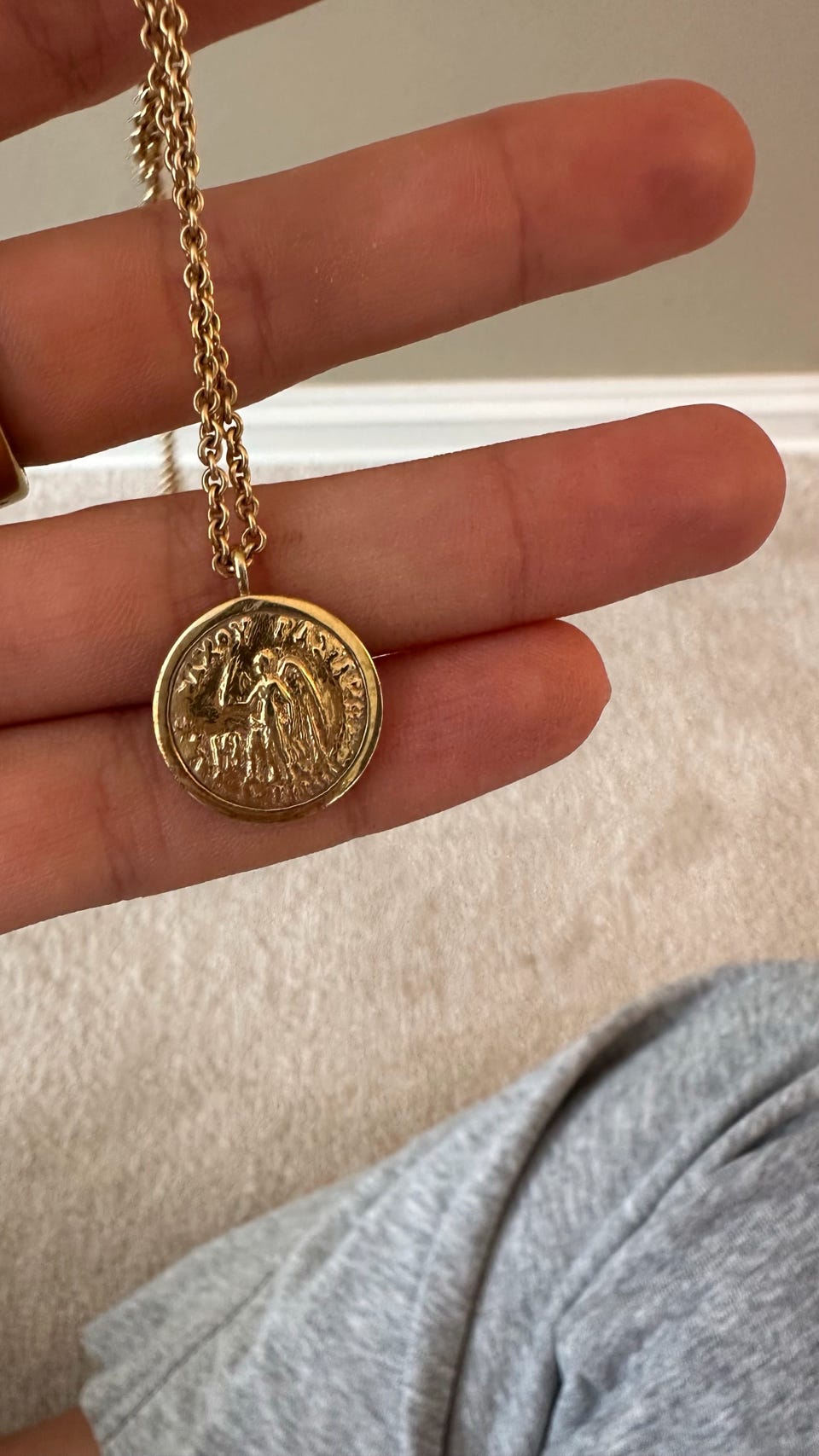Tom Wood Coin Pendant Tom Wood Coin Pendant Angel Gold